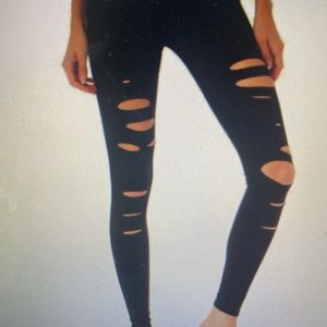 Alo High Waisted Ripped Leggings